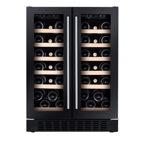 CFWC624BL - 60cm Freestanding/under counter double door wine cooler