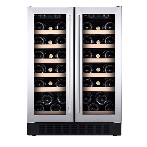 CFWC624SS - 60cm Freestanding/under counter double door wine cooler