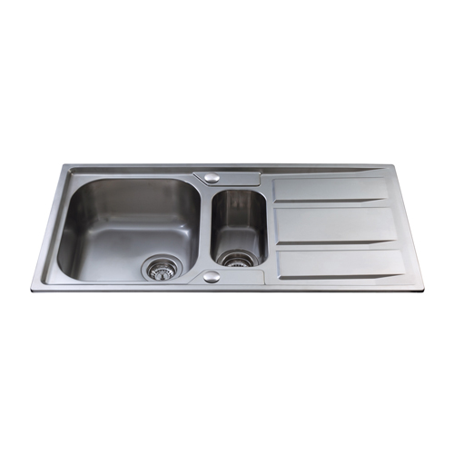 KA82SS - Stainless steel one and a half bowl sink