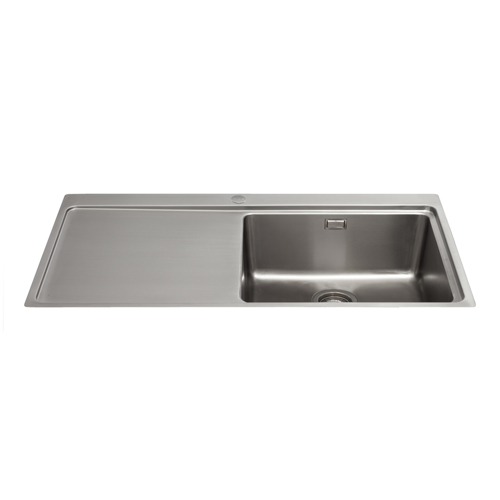 KVF21LSS - Single bowl flush-fit sink with left hand drainer