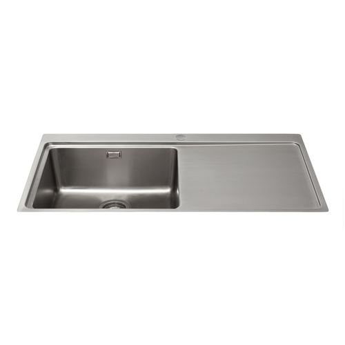 KVF21RSS - Single bowl flush-fit sink with right hand drainer